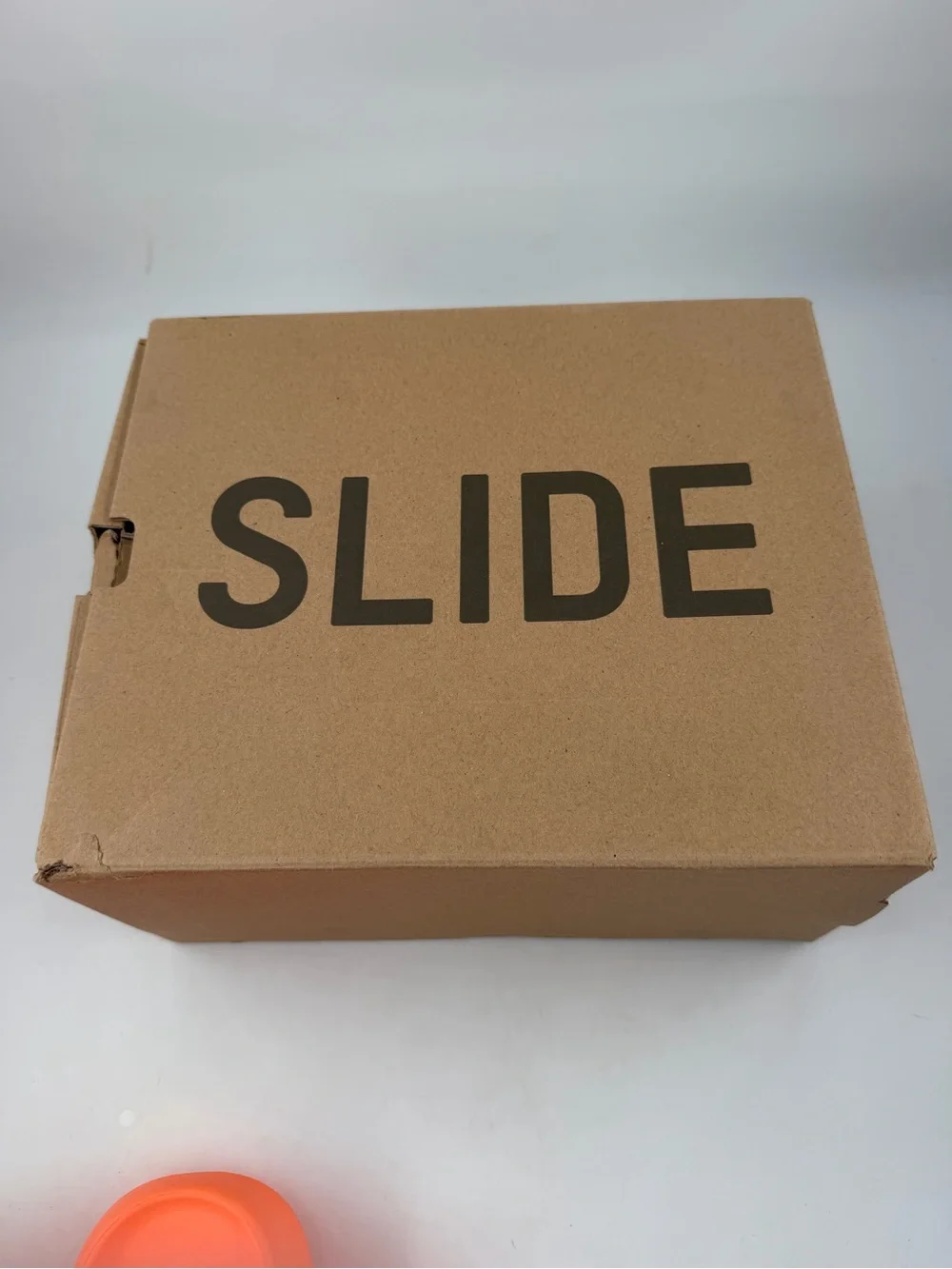 👞 Adidas Unisex Yeezy Slides -Size 5 Men/Youth -Enflame Orange -Size 6.5 Women
